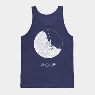 Dar es Salaam, Tanzania City Map - Full Moon Tank Top